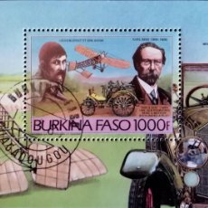 Sellos: BURKINA FASO 1985 - HB BLERIOT / K. BENZ .