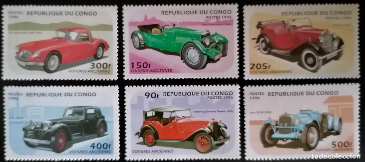 Sellos: CONGO 1996 - COCHES ANTIGUOS = - Foto 1