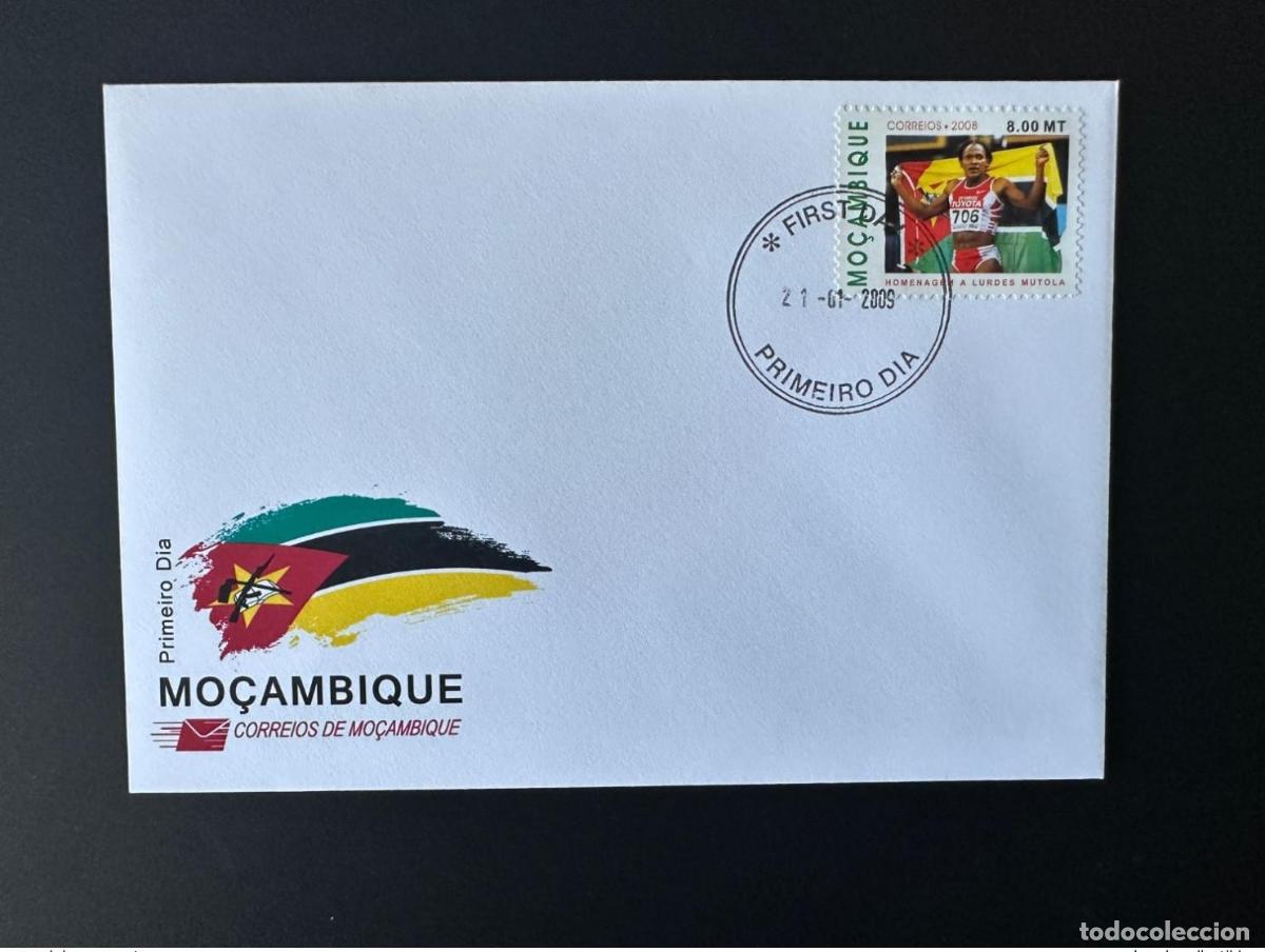 Sellos: Mozambique 2008/2009 FDC Mi. 3082 Homenaje a los Juegos Ol&iacute;mpicos de Lurdes Mutola