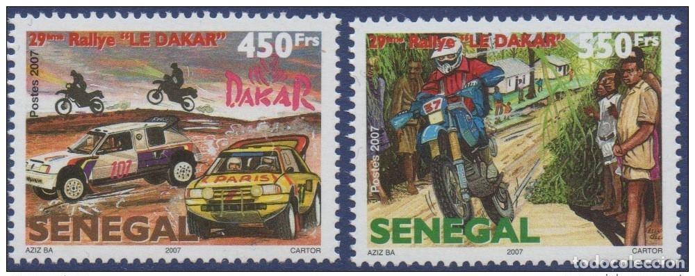 Sellos: Senegal 2007 Mi. 2118 - 2119 29&ordm; coche de motocross del Rally Dakar Par&iacute;s
