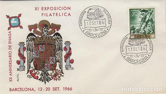 Sellos: A&ntilde;o 1966, Enasa, Camion Pegaso, 25 aniversario, en sobre de alfil