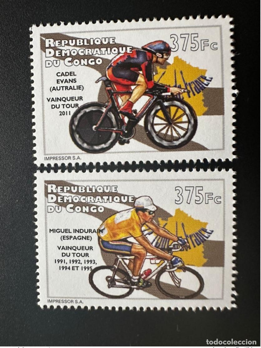 Sellos: Congo 2012 Mi. 2068 - 2069 Tour de Francia Ciclismo Bicicleta