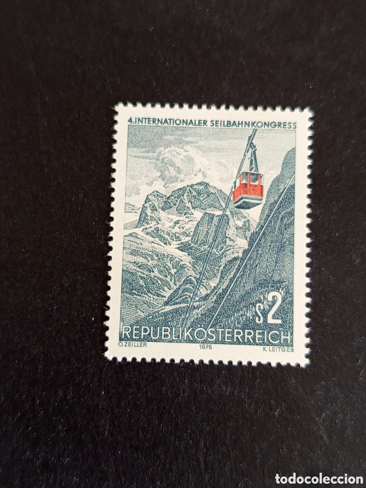 Sellos: AUSTRIA, 1975. Transporte por cable: telef&eacute;rico. Yvert 1317. Pedido m&iacute;nimo 3 &euro;. Ver fotos.