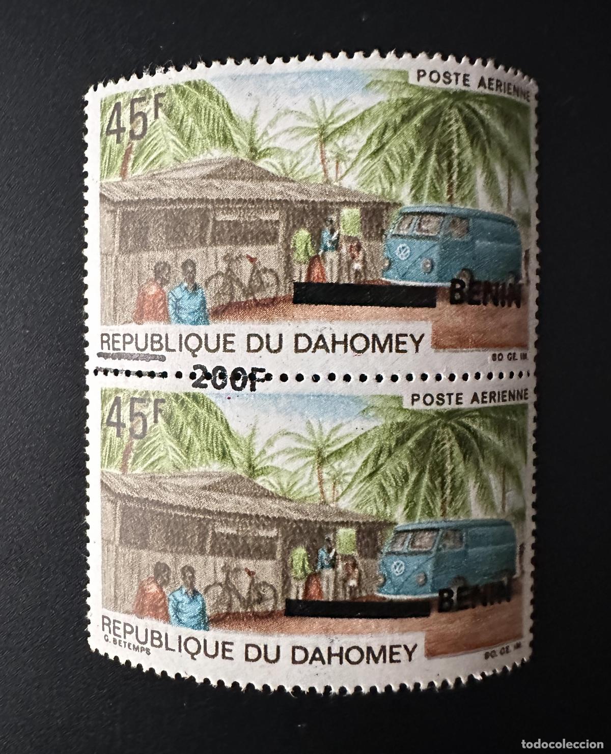 Sellos: Benin 2008 - 2009 Mi. 1524 Variedad sobrecargado sobreimpreso VW Volkswagen Van