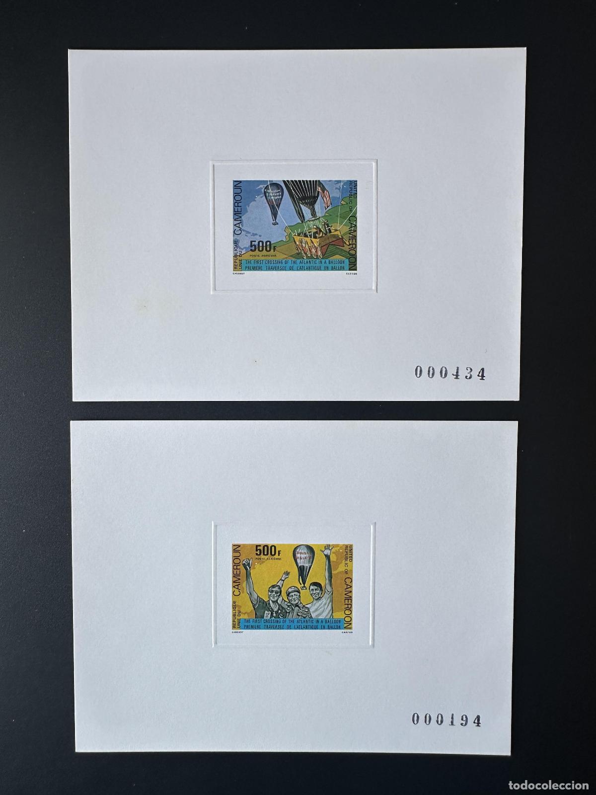 Sellos: Camer&uacute;n 1979 Mi. 919 - 920 Evento de lujo Balloon Crossing Atlantic