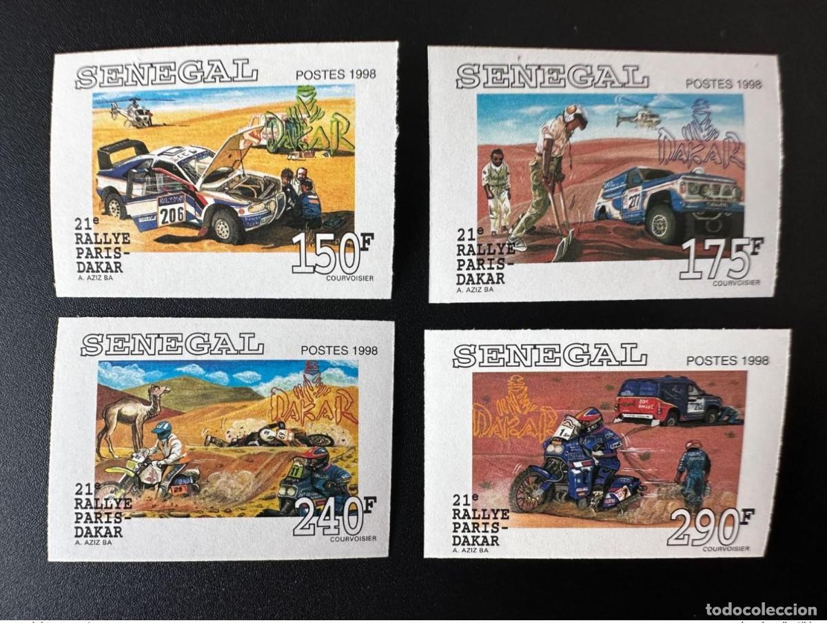 Sellos: Senegal 1998/1999 Mi. 1596 - 1599 ND 21&ordm; coche de motocross Par&iacute;s-Dakar