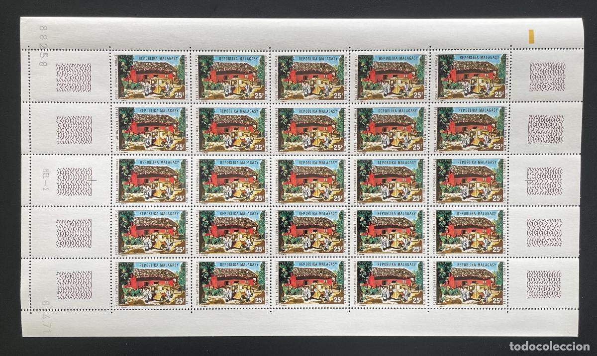 Sellos: Madagascar 1971 YT 488 furgoneta postal rural cami&oacute;n d&iacute;a del sello