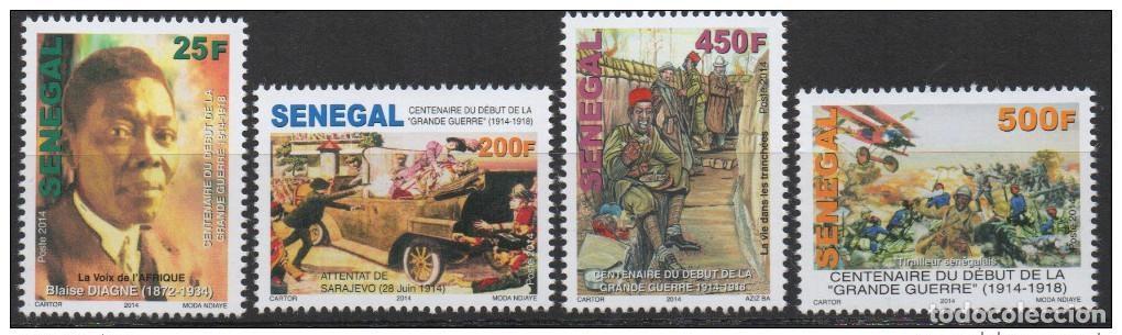 Sellos: Senegal 2014 Mi. 2216/2219 Aeronave MNH del centenario de la Primera Guerra Mundial 1914