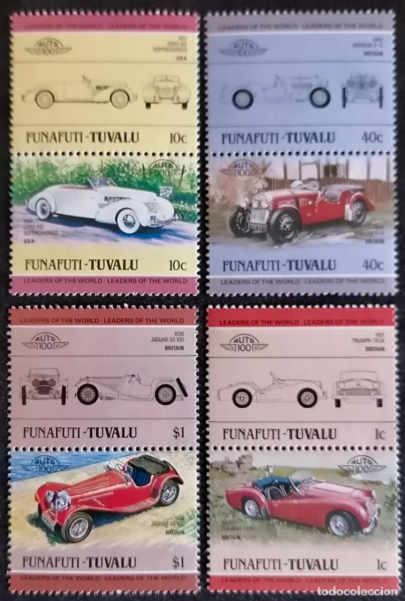 Sellos: FUNAFUTI 1984 - AUTOMOVILISMO .