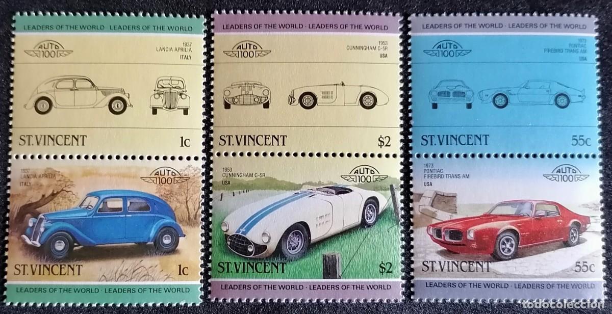 Sellos: SAN VICENTE 1985 - AUTOMOVILISMO .
