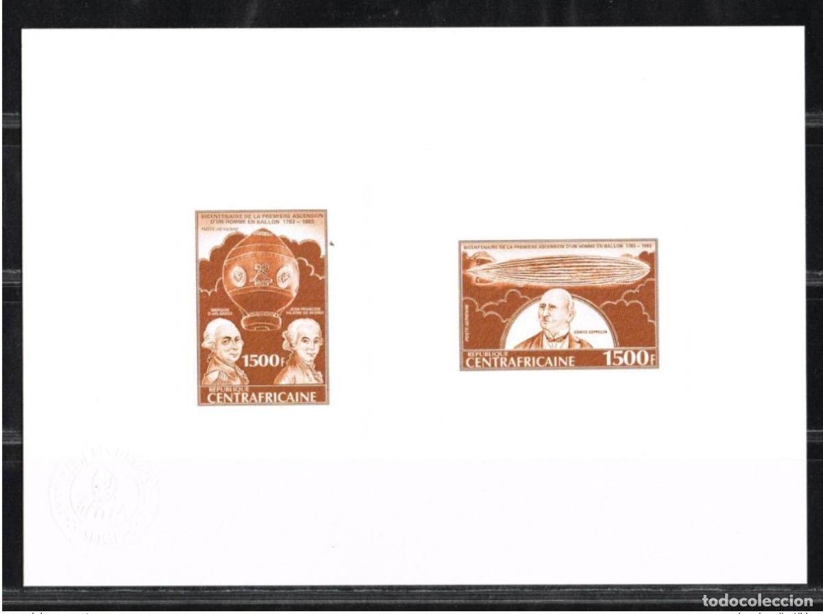 Francobolli: Centroafricano 1983 Mi. 982 - 983 Colectivo Artist Proof Ballon Zeppelin