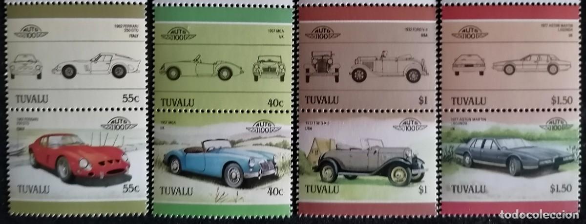 Sellos: TUVALU 1985 - AUTOMOVILISMO .