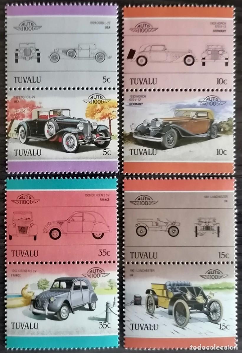 Sellos: TUVALU 1985 - AUTOMOVILISMO .