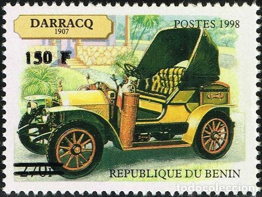 Sellos: Ben&iacute;n 2000 Mi. 1305 sobrecargado 150F Darracq 1907 autom&oacute;vil antiguo