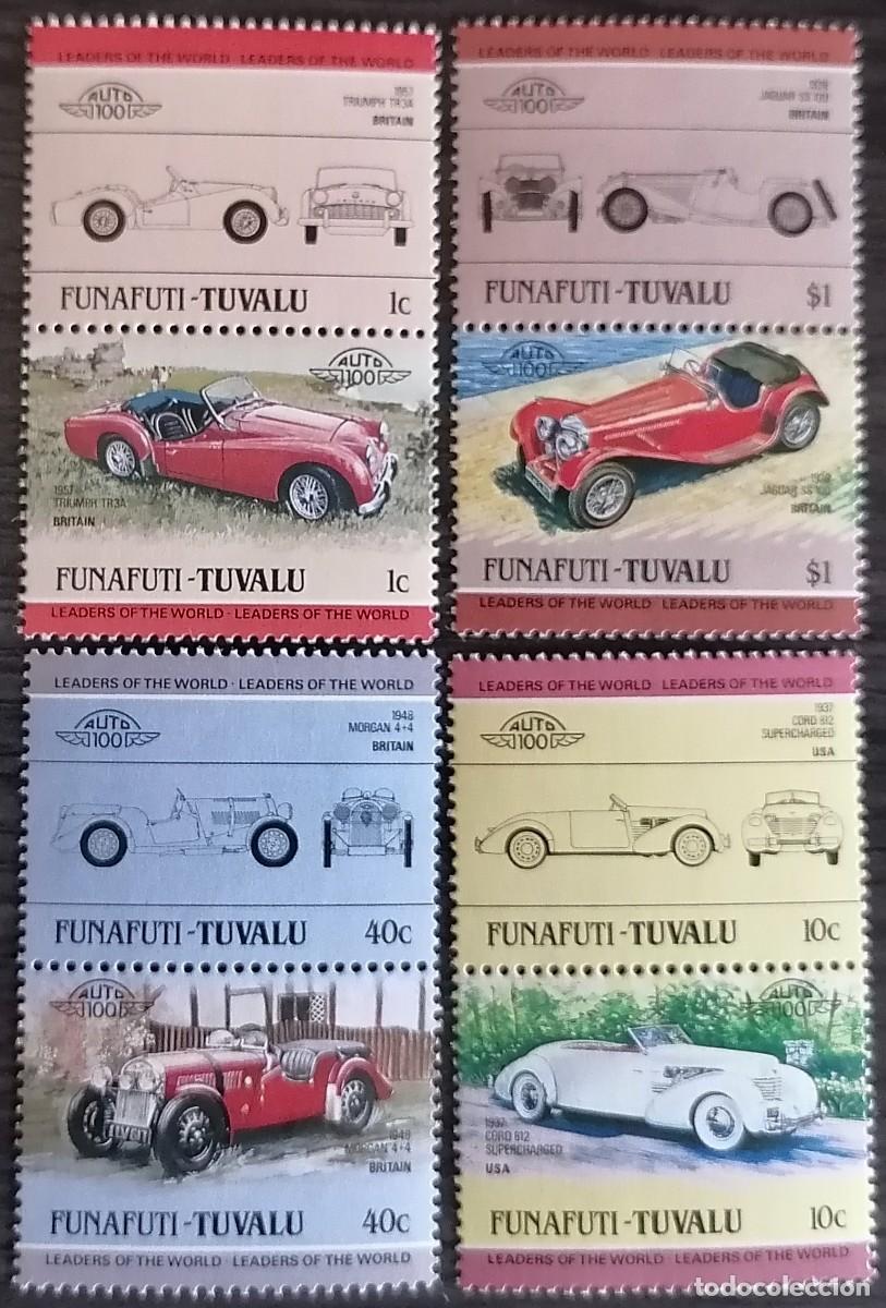 Sellos: FUNAFUTI 1984 - AUTOMOVILISMO .
