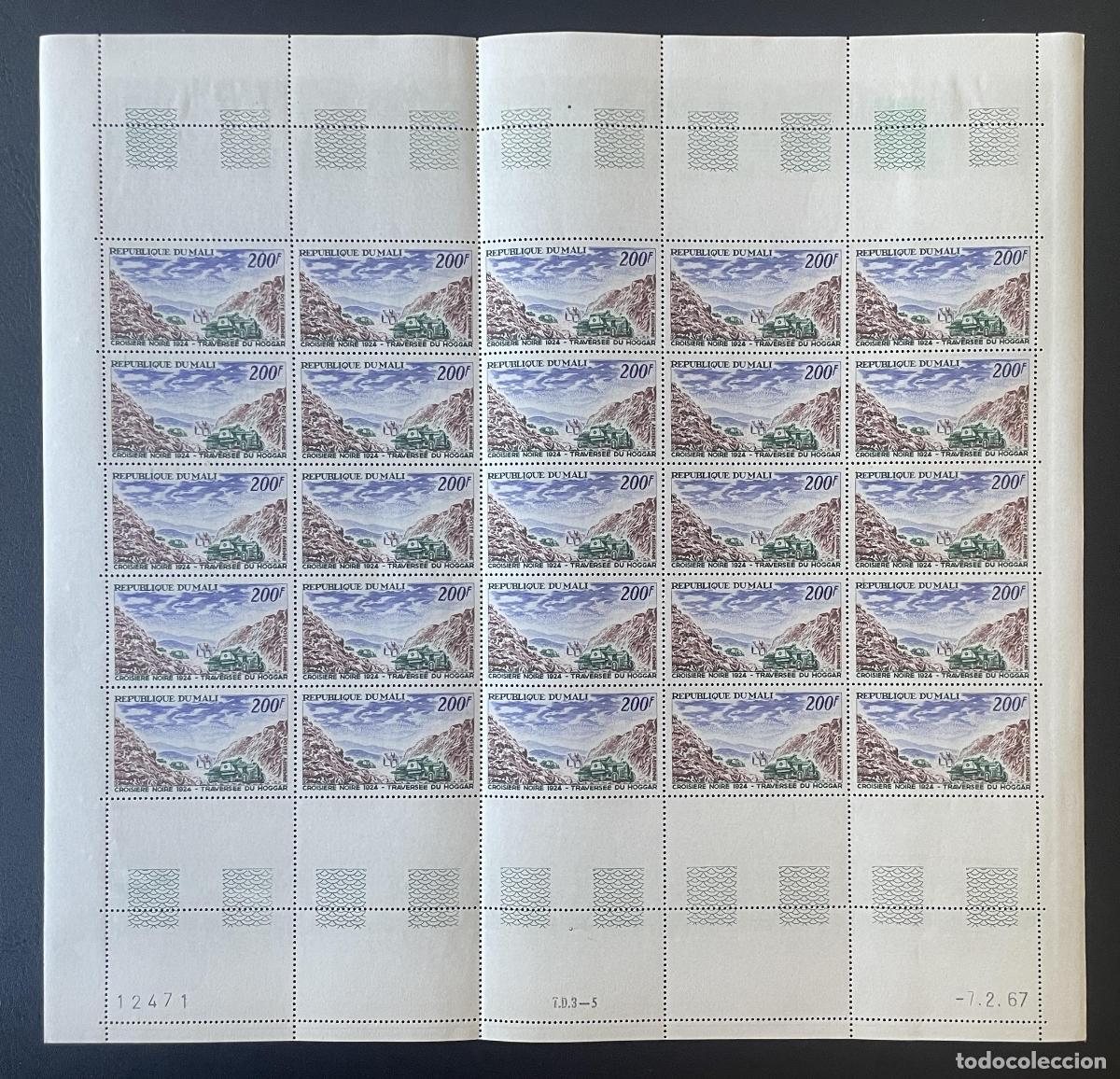Stamps: Mali 1967 YT PA 41 bloque Croisera Negra 1924 traves&iacute;a Hoggar