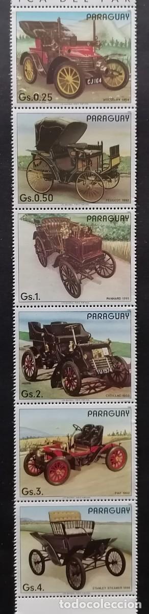 Sellos: PARAGUAY 1986 - AUTOM&Oacute;VILES .