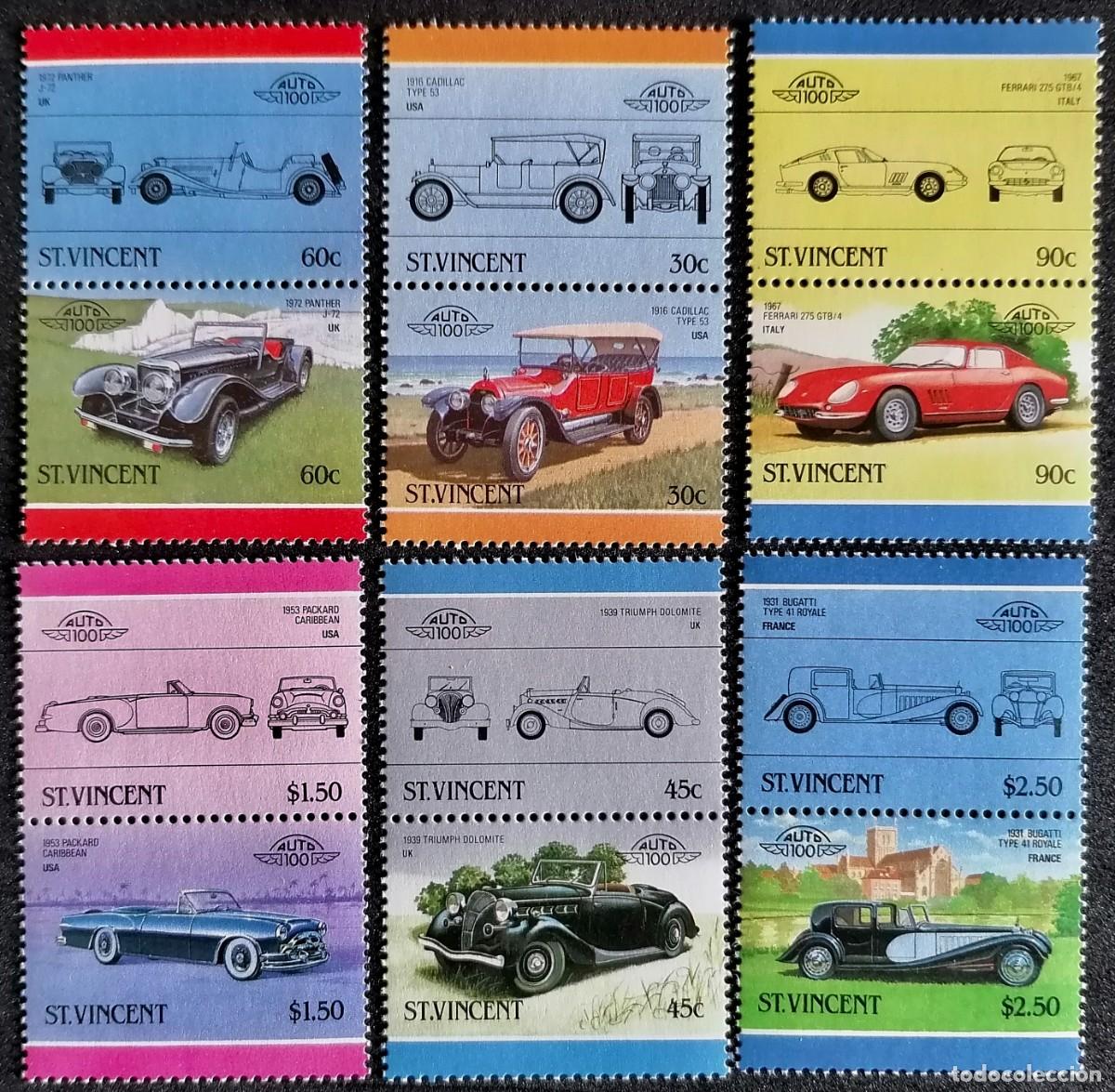 Sellos: SAN VICENTE 1986 - AUTOMOVILISMO .