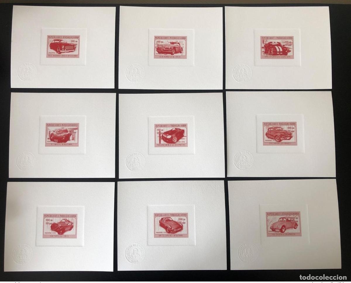Sellos: Madagascar 1998 Artist's Proof Mi. 2063-2071A Coches Autom&oacute;viles Mercedes Opel
