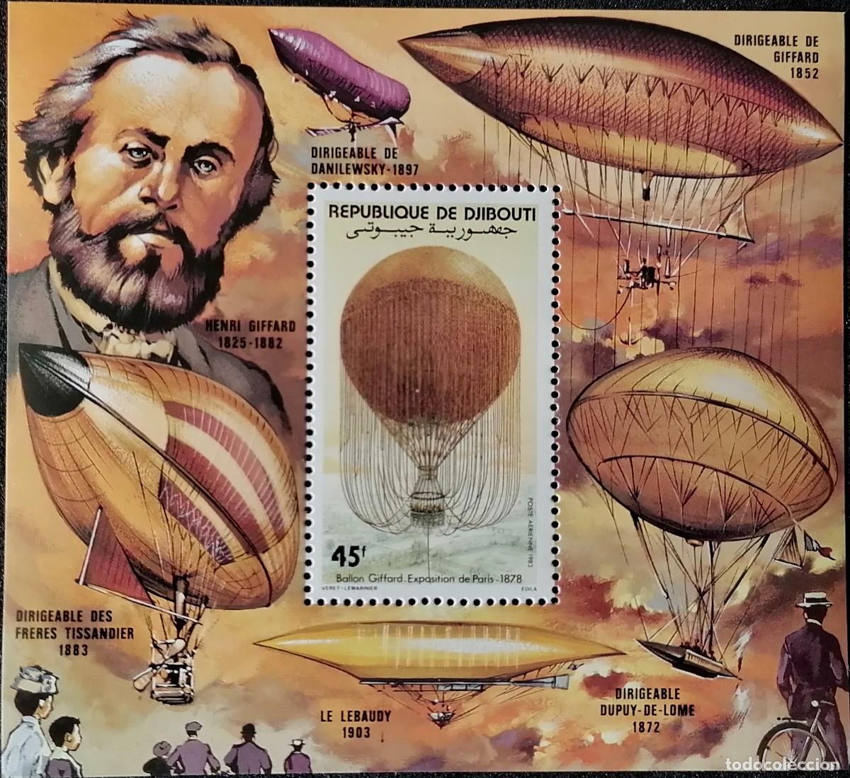Sellos: DJIBOUTI 1983 - HB GLOBOS / CAPTIF .