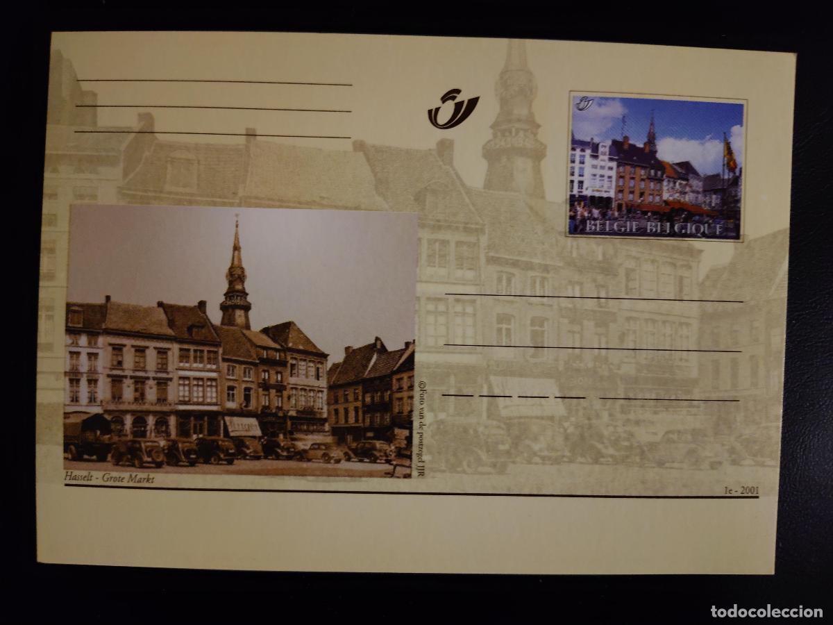 Sellos: B&eacute;lgica 2001 completo postal ilustrado Hasselt Grote Markt