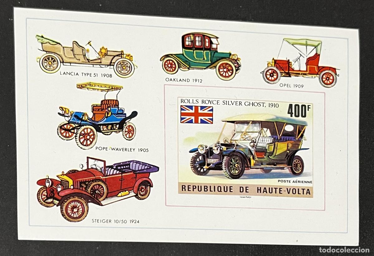 Stamps: Alto Volta 1975 Mi. Bl. 33B ND Rolls Royce Silver Ghost autom&oacute;viles