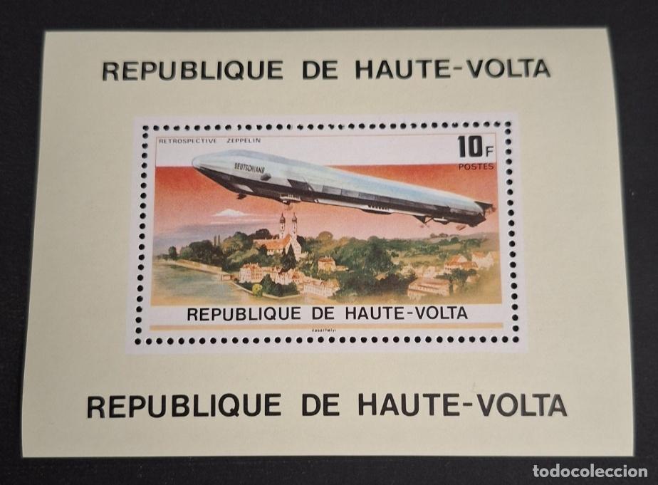 Briefmarken: Alto Volta 1976 Mi. 625 Bl. Zeppelin dirigible Deutschland