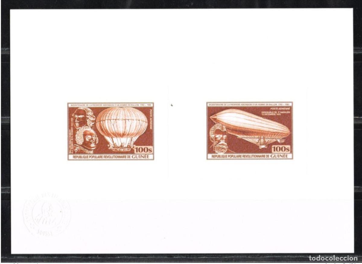 Timbres: Globo en Mi. 943 - 944 Collective Artist's Proof Artist de Guinea 1973