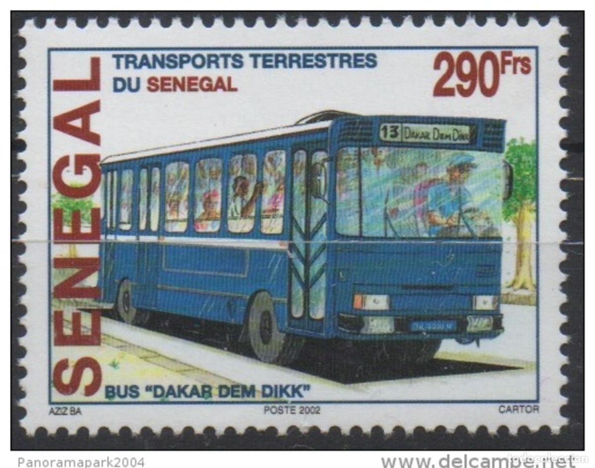 Sellos: Senegal 2002/2004 - Autob&uacute;s 290 F 'Dakar Dem Dikk' Transporta ** MNH RARE