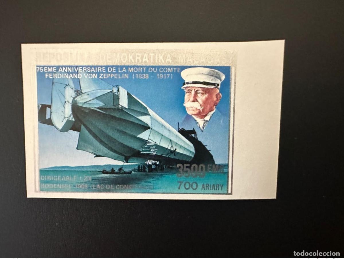Sellos: Madagascar 1992 mayo 1396 I&deg; emperador Ferdinand Conte Graf von Zeppelin Ballon