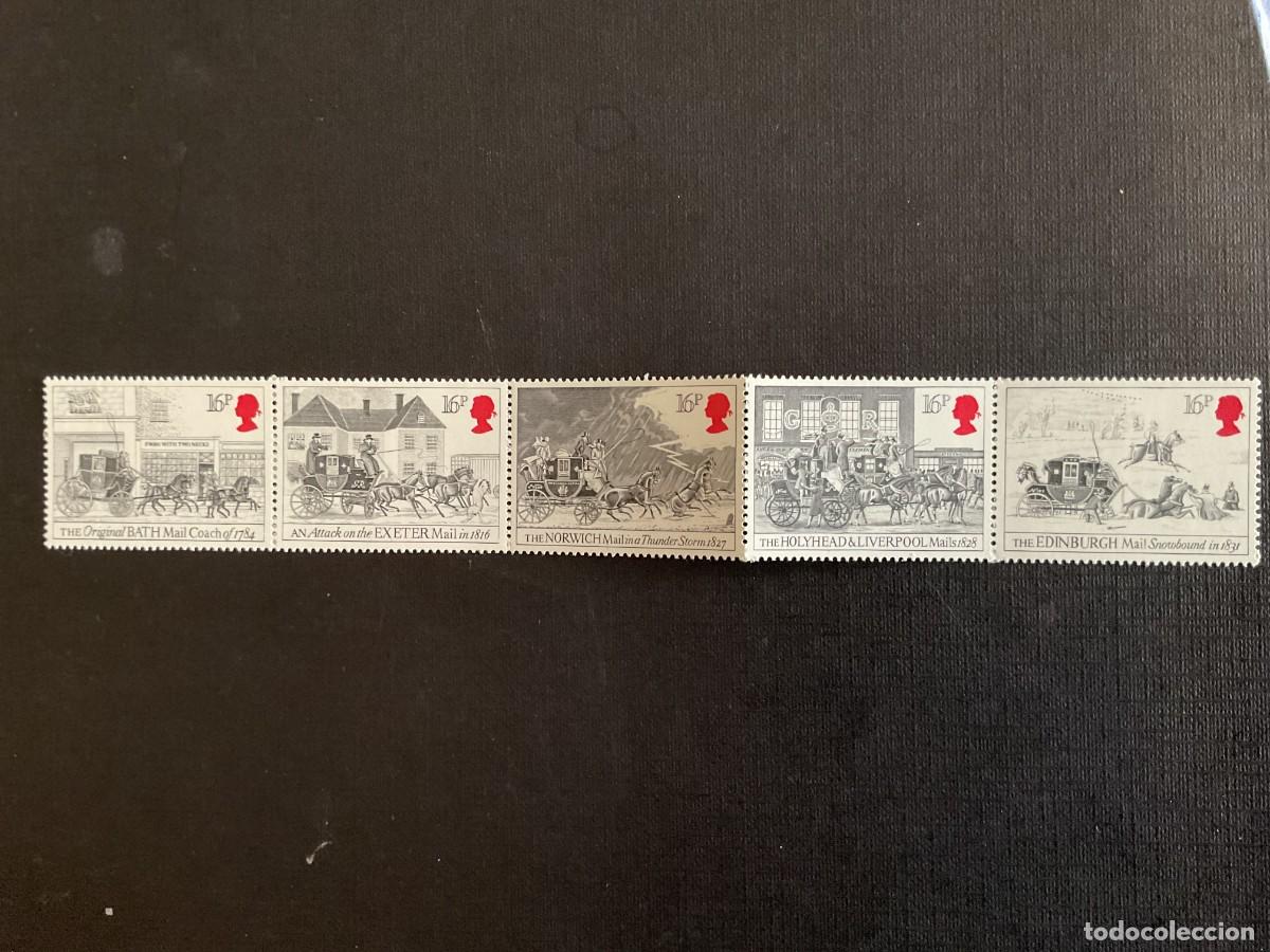 Sellos: GRAN BRETA&Ntilde;A N&ordm; YVERT 1135/9*** A&Ntilde;O 1984. BICENTENARIO SERVICIO POSTAL POR CARRUAJES