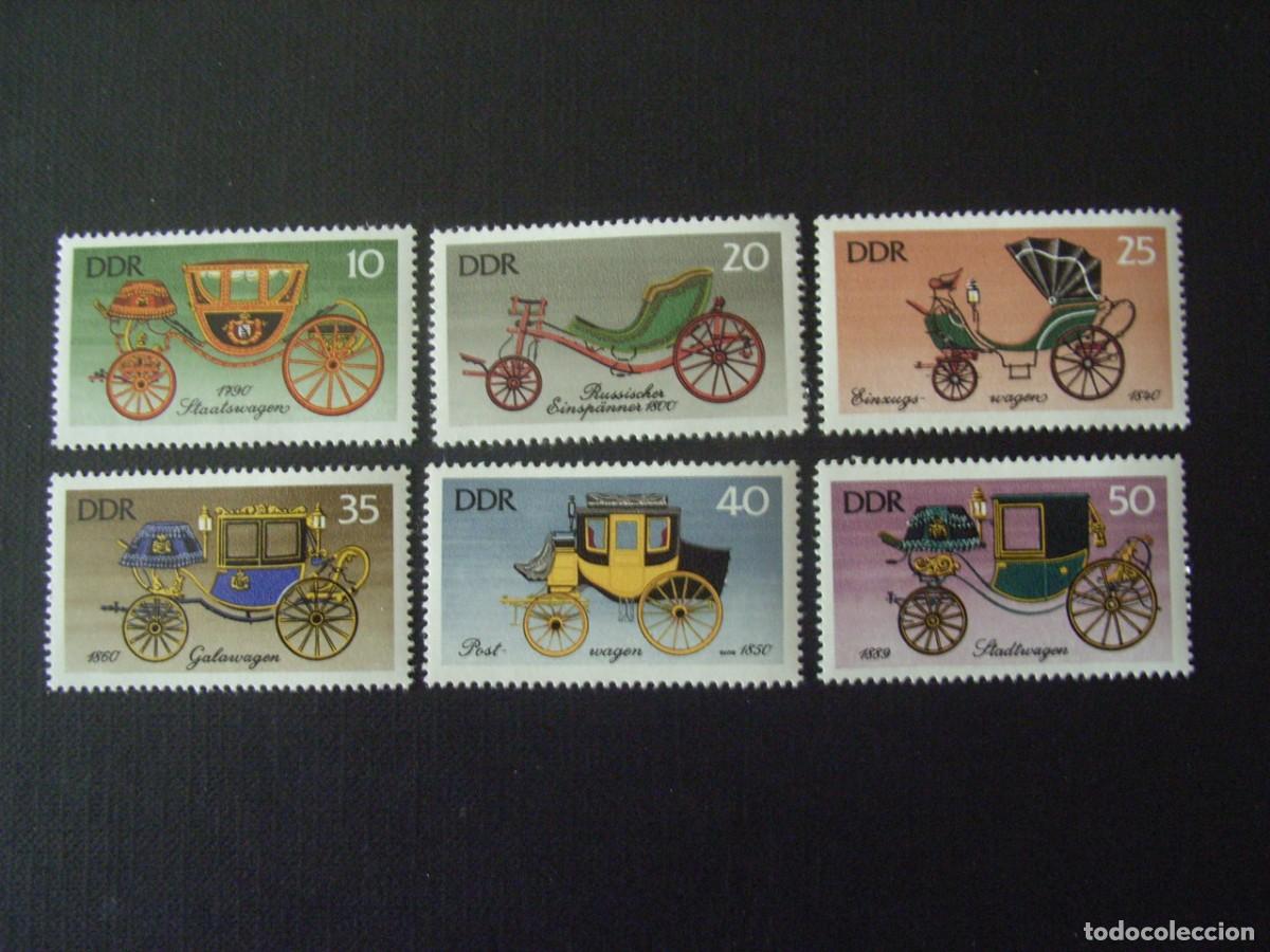 Sellos: ALEMANIA DDR N&ordm; YVERT 1823/9*** A&Ntilde;O 1976. CARRUAJES HISTORICOS