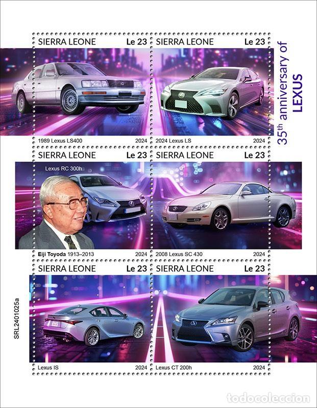 Sellos: Sierra Leona 2024 Mi. 18459-18464 hoja Lexus coches Toyota