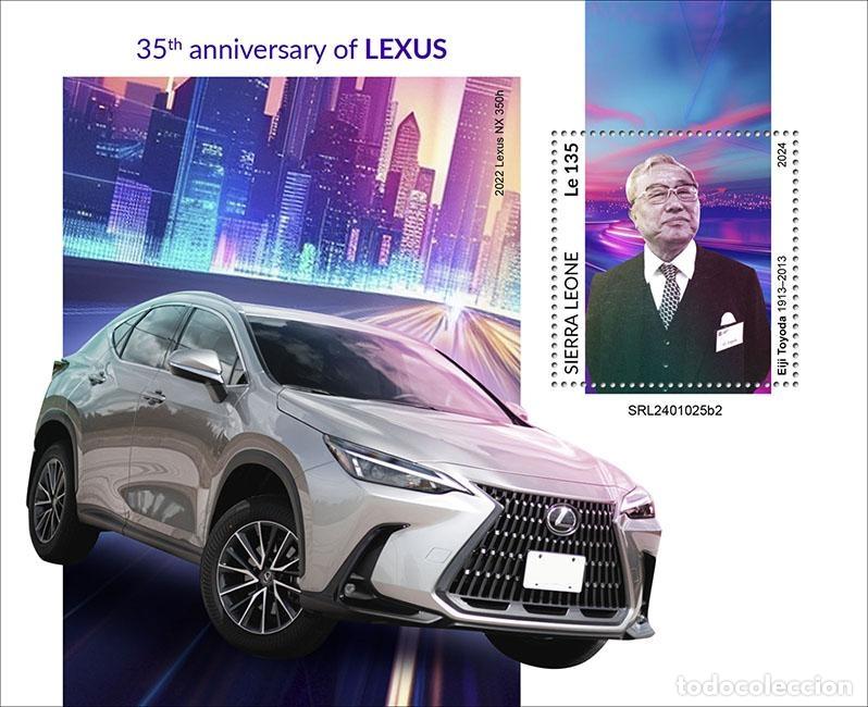 Sellos: Sierra Leona 2024 Mi. Bl. 3234 bloque Lexus autos Toyota