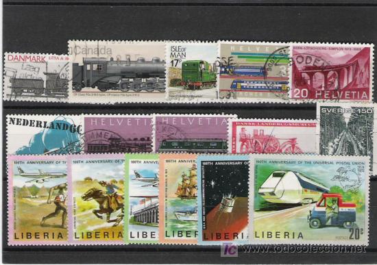 Sellos: BONITO LOTE DE SELLOS DEL TEMA FERROCARRILES - Foto 1