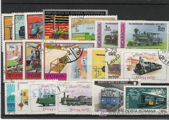 Sellos: TEMA TRENES  BONITO LOTE - Foto 1