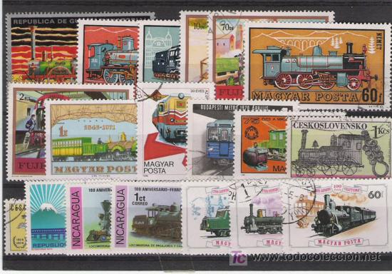 Sellos: TEMA TRENES  BONITO LOTE - Foto 1