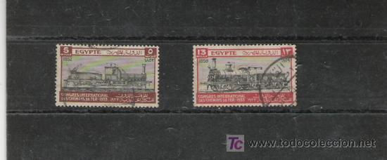 Sellos: BONITA SERIE DE FERROCARRILES DE EGIPTO - Foto 1