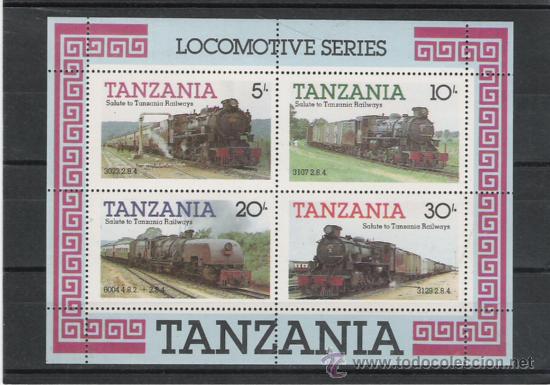 Sellos: TEMA FERROCARRILES HOJITA BLOQUE  NUEVA - Foto 1