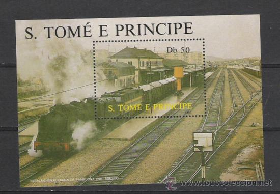 Sellos: TEMA FERROCARRILES SERIE NUEVA EN HOJA BLOQUE - Foto 1