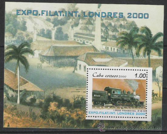 Sellos: TEMA FERROCARRILES  HOJA BLOQUE NUEVA - Foto 1