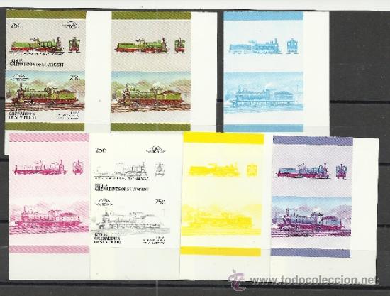 Sellos: FERROCARRIL LOCOMOTORA PRUEBAS PROGRESIVAS DE COLOR TRANSPORTE - Foto 1