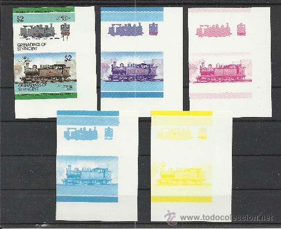 Sellos: FERROCARRIL LOCOMOTORA PRUEBAS PROGRESIVAS DE COLOR TRANSPORTE - Foto 1