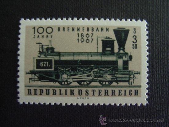 Sellos: AUSTRIA N&ordm; YVERT 1079*** A&Ntilde;O 1967. CENTENARIO FERROCARRIL DE BRENNER - Foto 1