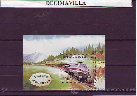 Sellos: BENIN, TRENES MODERNOS, 1997. - Foto 1