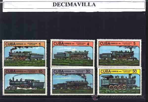 Sellos: CUBA, 1984, 2551/56, TRENES - Foto 1
