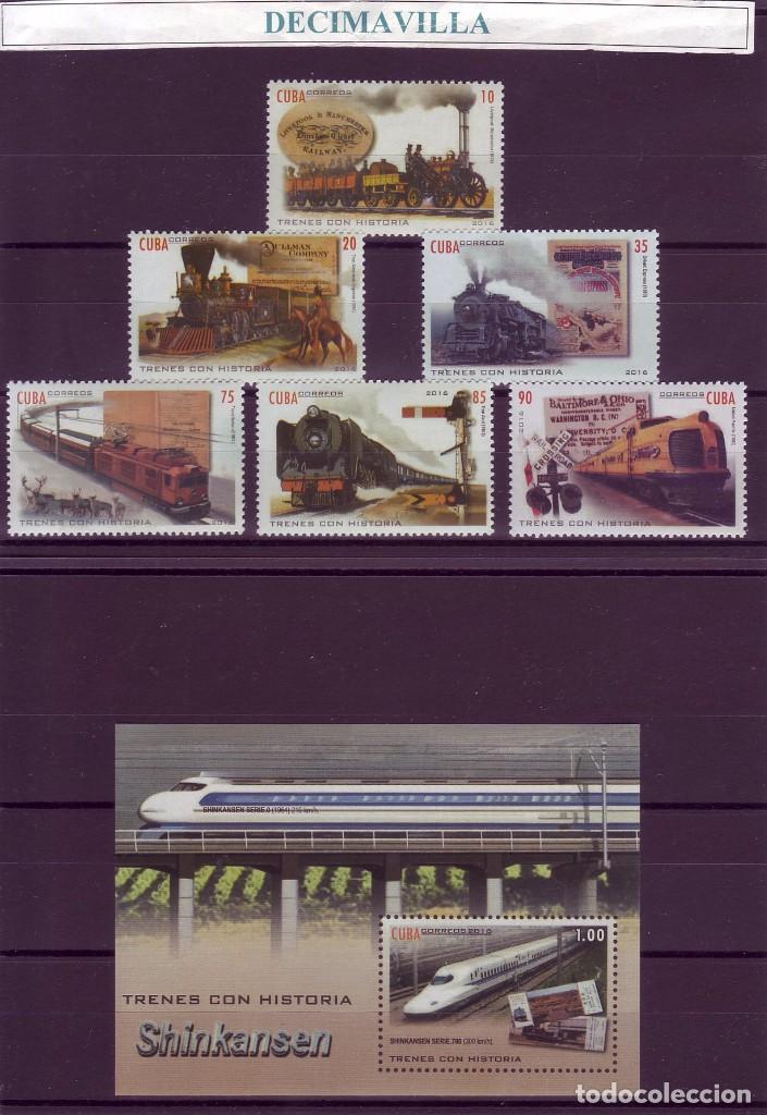 Sellos: CUBA, TRENES CON HISTORIA, 2016, TRTR060 - Foto 1