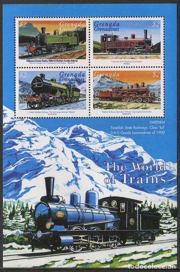 Sellos: GRENADA GRENADINAS - TRENES (1999) ** - Foto 1
