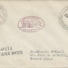 Sellos: 1952. ARGENTINA. MATASELLOS Y MARCA LINEAL ESTAFETA FERROVIARIA N 126. POSTMARK. TRENES/TRAINS.. Lote 116074739