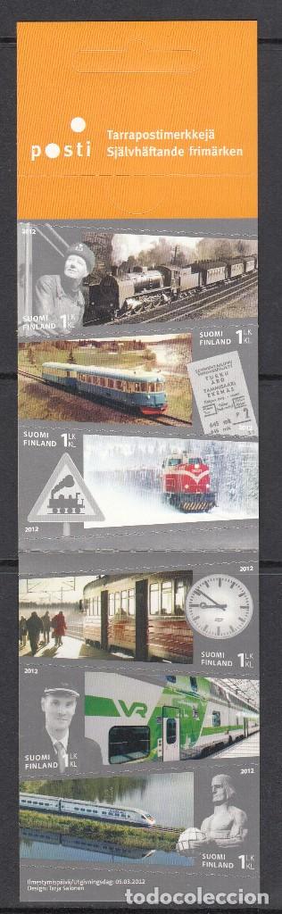 Sellos: FINLANDIA 2012 - TRENES - CARNET - Foto 1